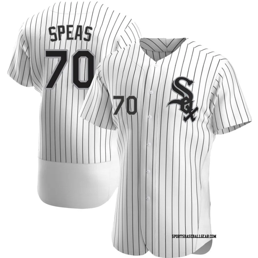 Alex Speas Men's Chicago White Sox White Authentic Home Jersey