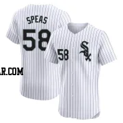 Alex Speas Men's Chicago White Sox White Elite Home Jersey