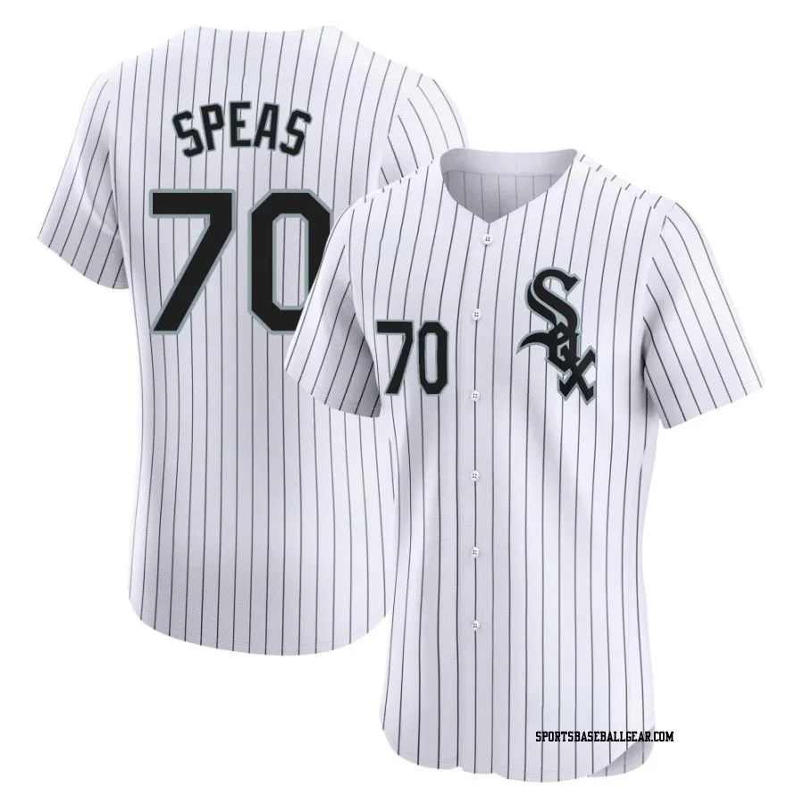 Alex Speas Men's Chicago White Sox White Elite Home Jersey