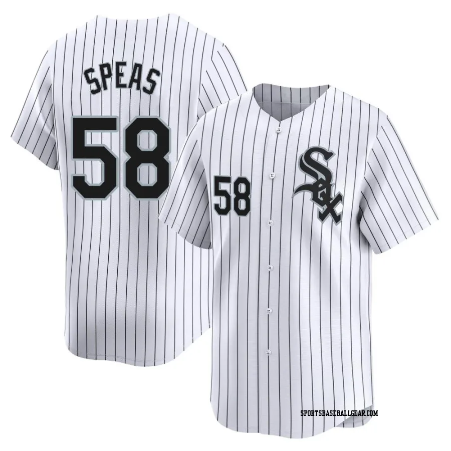 Alex Speas Men's Chicago White Sox White Limited Home Jersey