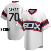 Alex Speas Men's Chicago White Sox White Replica Cooperstown Collection Jersey