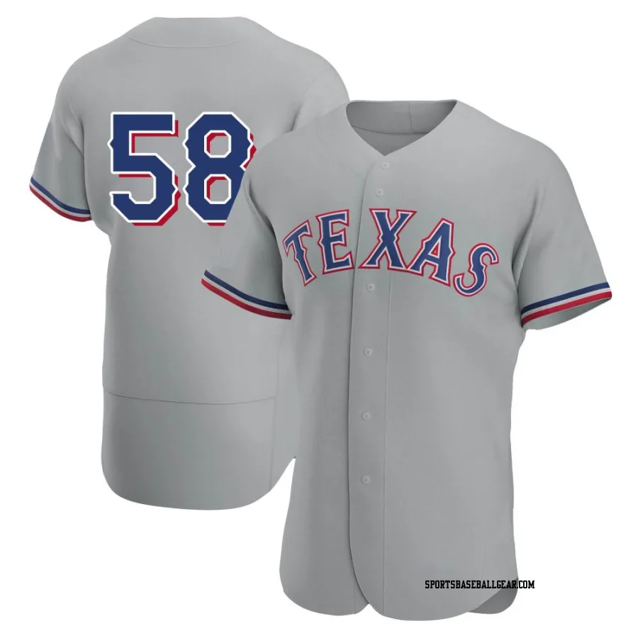 Alex Speas Men's Texas Rangers Gray Authentic Road Jersey