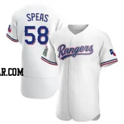 Alex Speas Men's Texas Rangers White Authentic Home Jersey