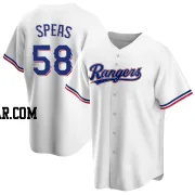 Alex Speas Men's Texas Rangers White Replica Home Jersey