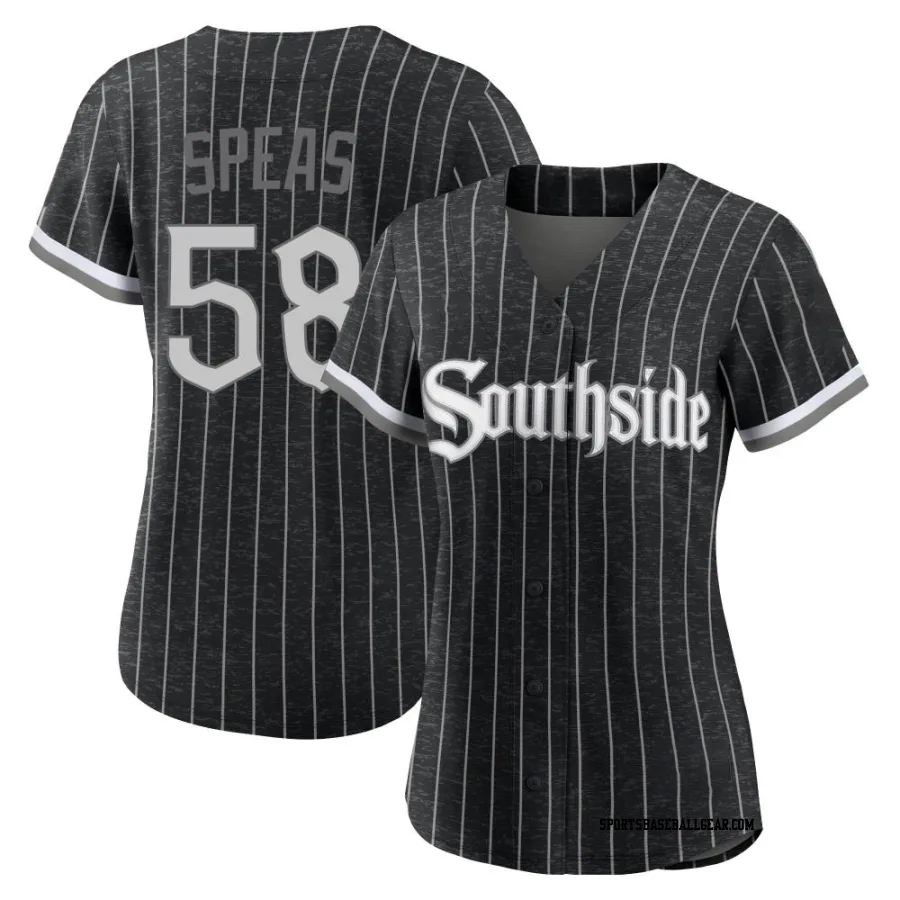 Alex Speas Women's Chicago White Sox Black Authentic 2021 City Connect Jersey