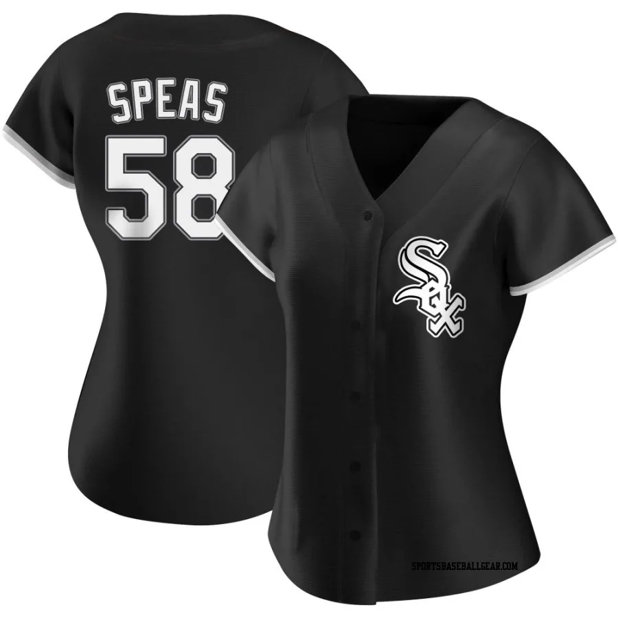 Alex Speas Women's Chicago White Sox Black Authentic Alternate Jersey