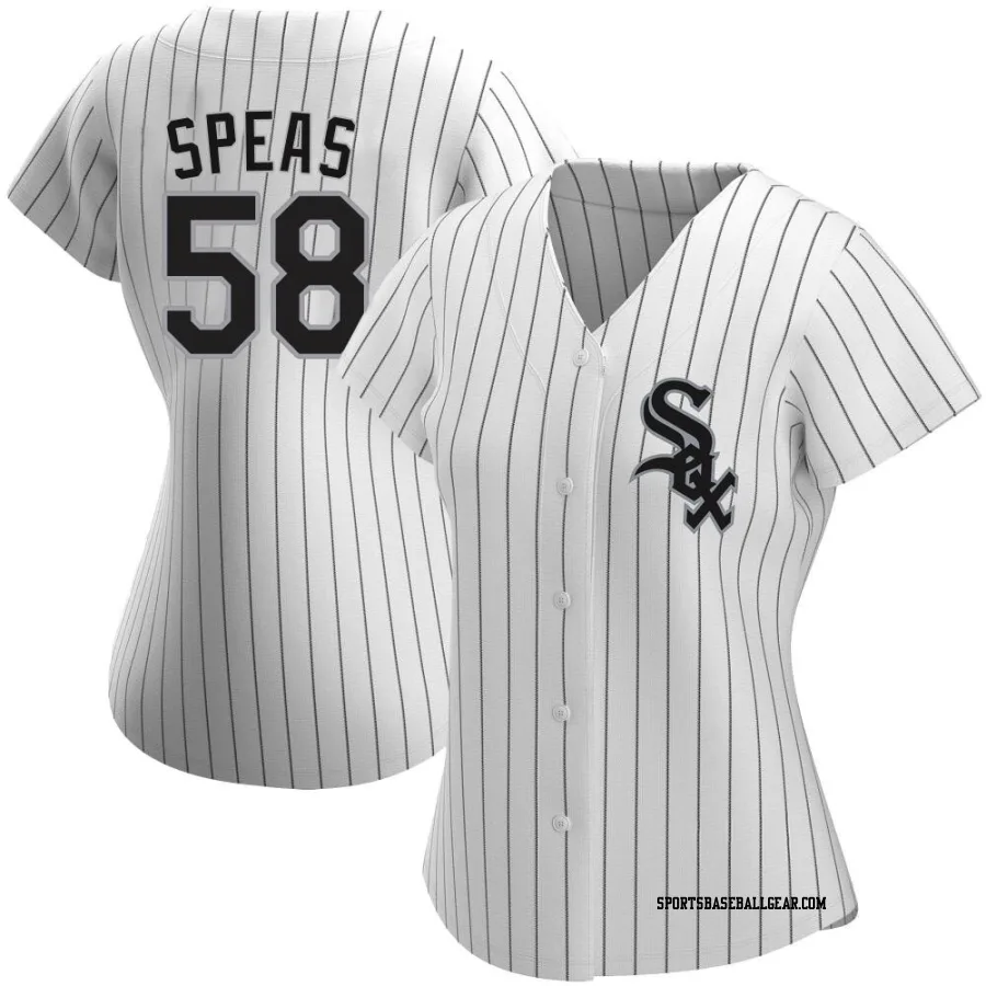 Alex Speas Women's Chicago White Sox White Replica Home Jersey