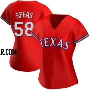 Alex Speas Women's Texas Rangers Red Authentic Alternate Jersey