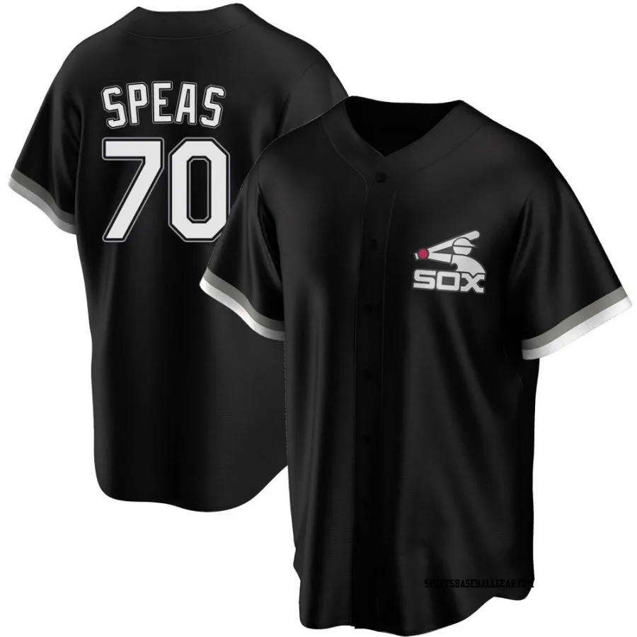 Alex Speas Youth Chicago White Sox Black Replica Spring Training Jersey