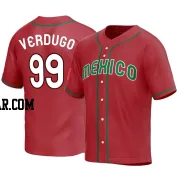 Alex Verdugo Men's Mexico Baseball Red Replica 2023 World Baseball Classic Jersey