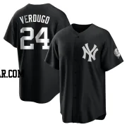 Alex Verdugo Men's New York Yankees Black/White Replica Jersey