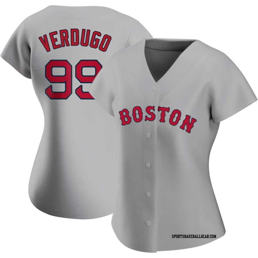 Alex Verdugo Women's Boston Red Sox Gray Authentic Road Jersey