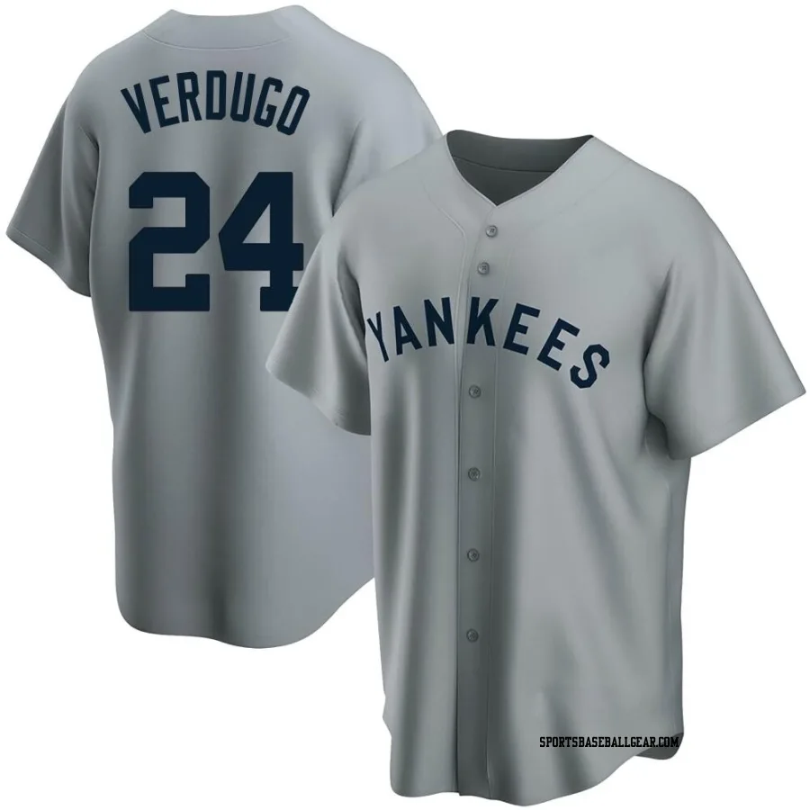 Alex Verdugo Youth New York Yankees Gray Replica Road Cooperstown Collection Jersey