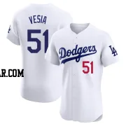 Alex Vesia Men's Los Angeles Dodgers White Elite Home Jersey