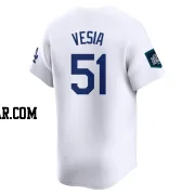 Alex Vesia Men's Los Angeles Dodgers White Limited 2024 World Tour Seoul Series Home Jersey