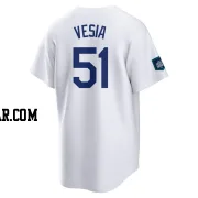 Alex Vesia Men's Los Angeles Dodgers White Replica 2024 World Tour Seoul Series Home Jersey