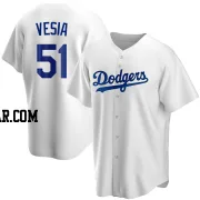 Alex Vesia Men's Los Angeles Dodgers White Replica Home Jersey