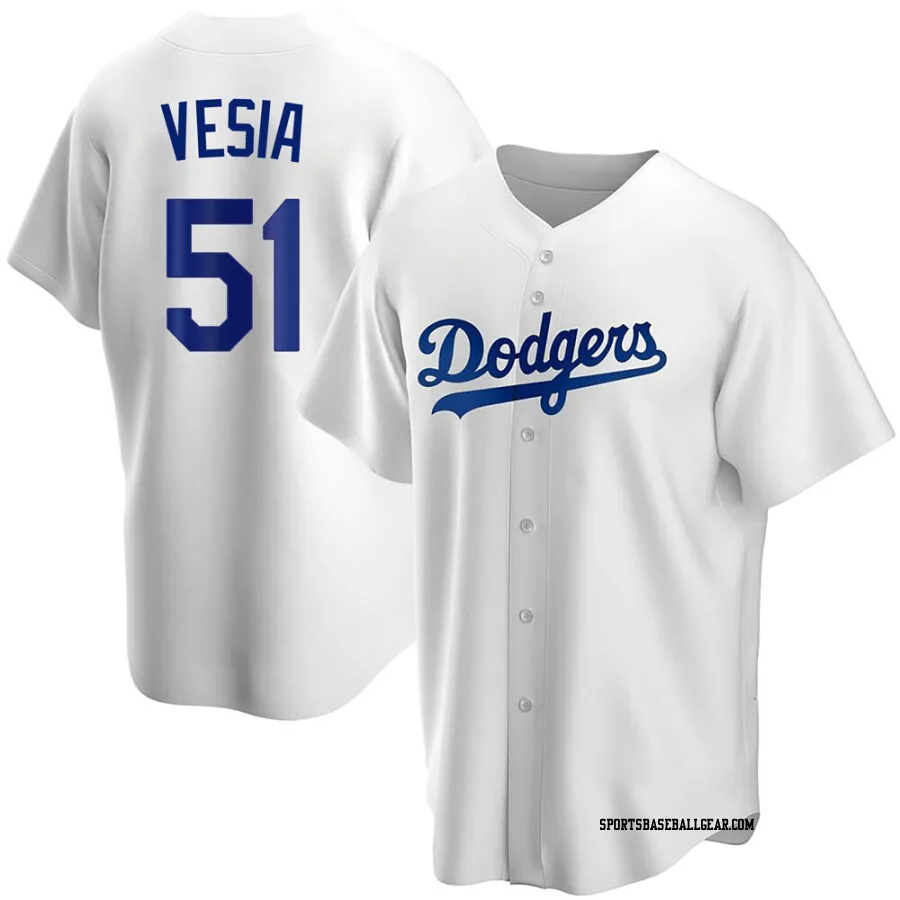 Alex Vesia Men's Los Angeles Dodgers White Replica Home Jersey