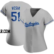 Alex Vesia Women's Los Angeles Dodgers Gray Authentic Road Jersey