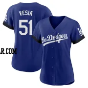 Alex Vesia Women's Los Angeles Dodgers Royal Authentic 2021 City Connect Jersey