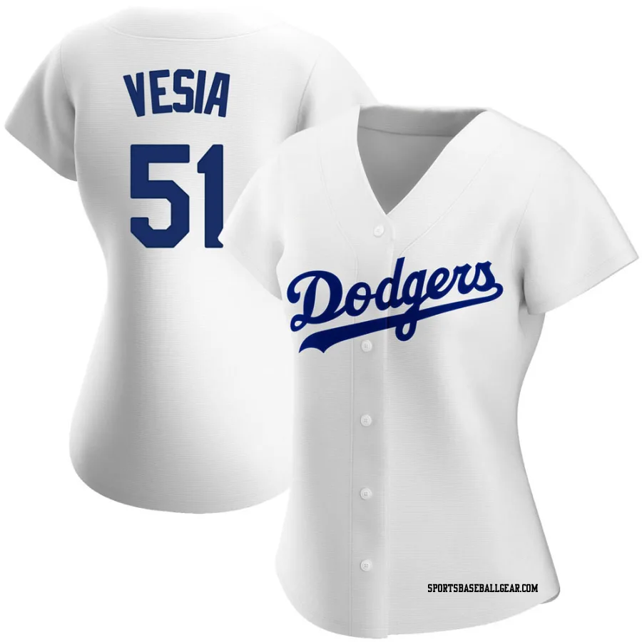 Alex Vesia Women's Los Angeles Dodgers White Authentic Home Jersey