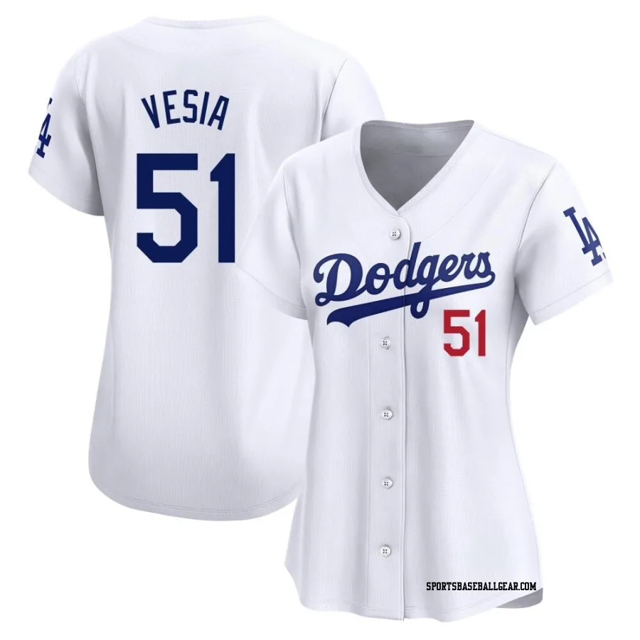 Alex Vesia Women's Los Angeles Dodgers White Limited Home Jersey