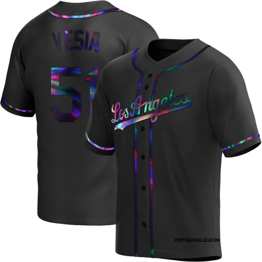 Alex Vesia Youth Los Angeles Dodgers Black Holographic Replica Alternate Jersey