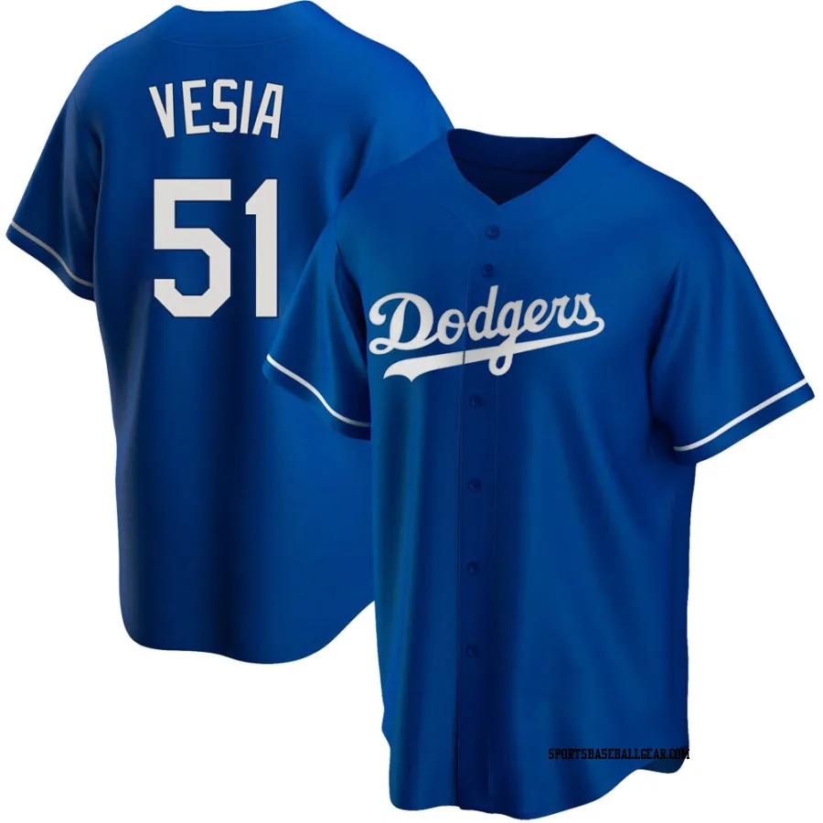 Alex Vesia Youth Los Angeles Dodgers Royal Replica Alternate Jersey