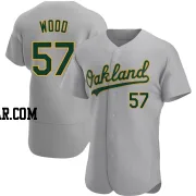 Alex Wood Men's Oakland Athletics Gray Authentic Road Jersey