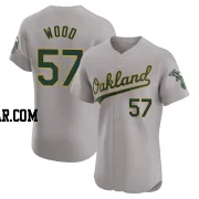 Alex Wood Men's Oakland Athletics Gray Elite Road Jersey