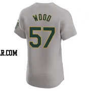 Alex Wood Men's Oakland Athletics Gray Elite Road Jersey