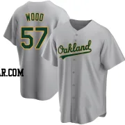 Alex Wood Men's Oakland Athletics Gray Replica Road Jersey