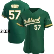 Alex Wood Men's Oakland Athletics Green Authentic Kelly Alternate Jersey