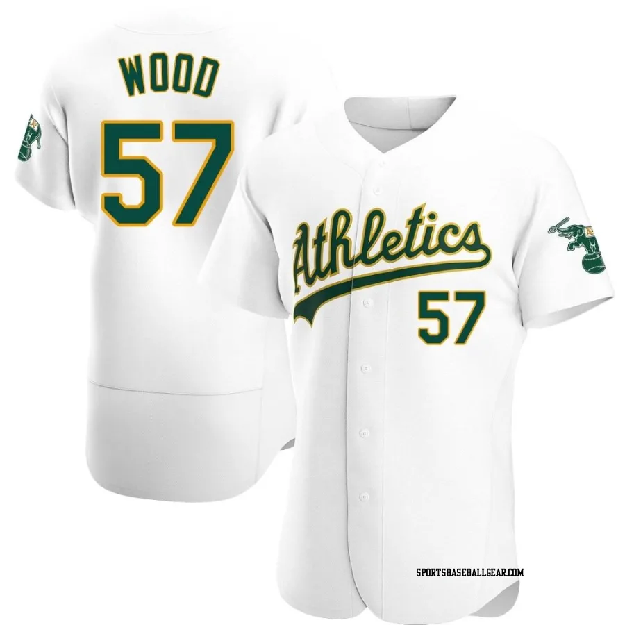 Alex Wood Men's Oakland Athletics White Authentic Home Jersey