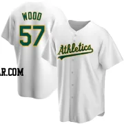 Alex Wood Men's Oakland Athletics White Replica Home Jersey