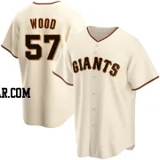 Alex Wood Men's San Francisco Giants Cream Replica Home Jersey