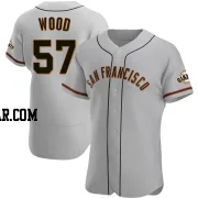 Alex Wood Men's San Francisco Giants Gray Authentic Road Jersey