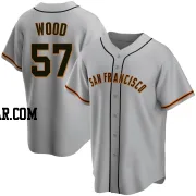 Alex Wood Men's San Francisco Giants Gray Replica Road Jersey