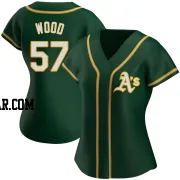 Alex Wood Women's Oakland Athletics Green Authentic Alternate Jersey