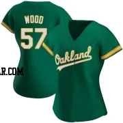 Alex Wood Women's Oakland Athletics Green Authentic Kelly Alternate Jersey