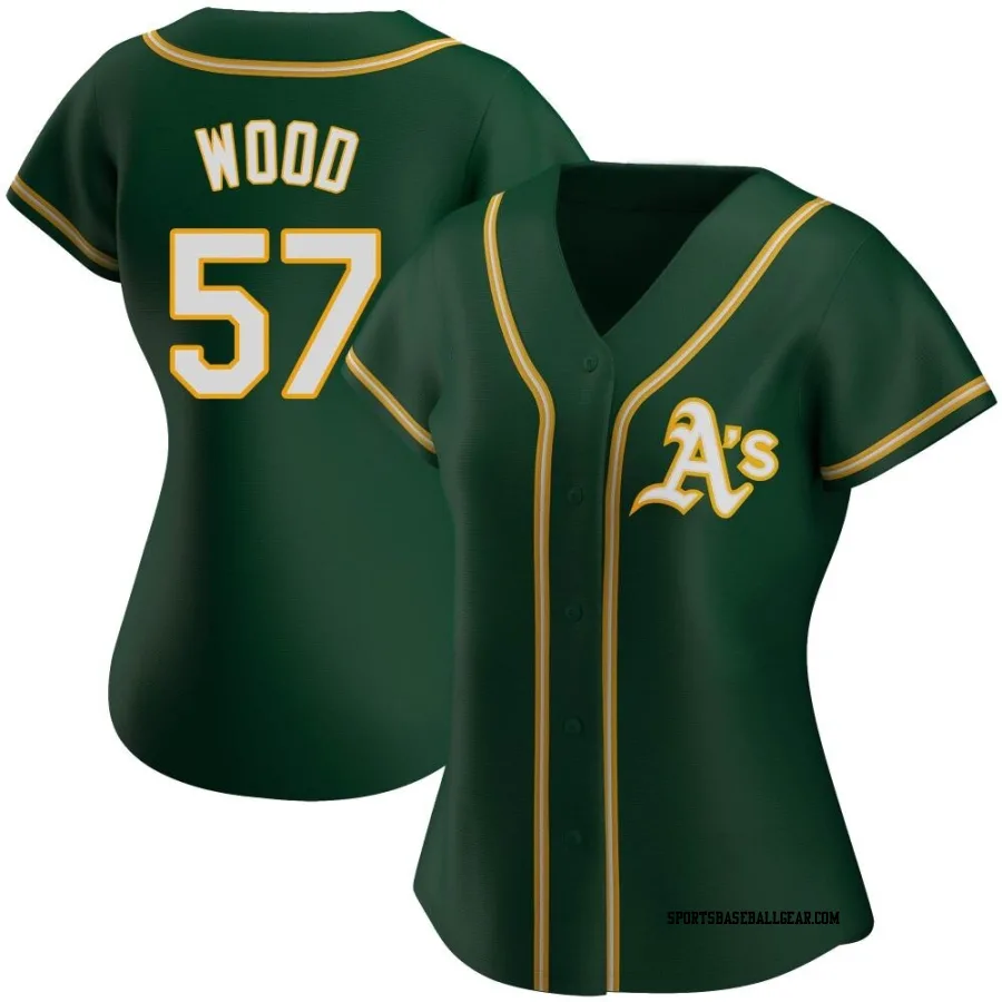 Alex Wood Women's Oakland Athletics Green Replica Alternate Jersey