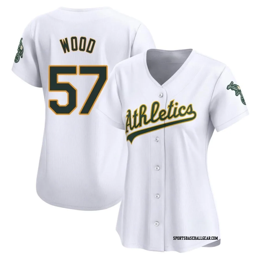 Alex Wood Women's Oakland Athletics White Limited Home Jersey