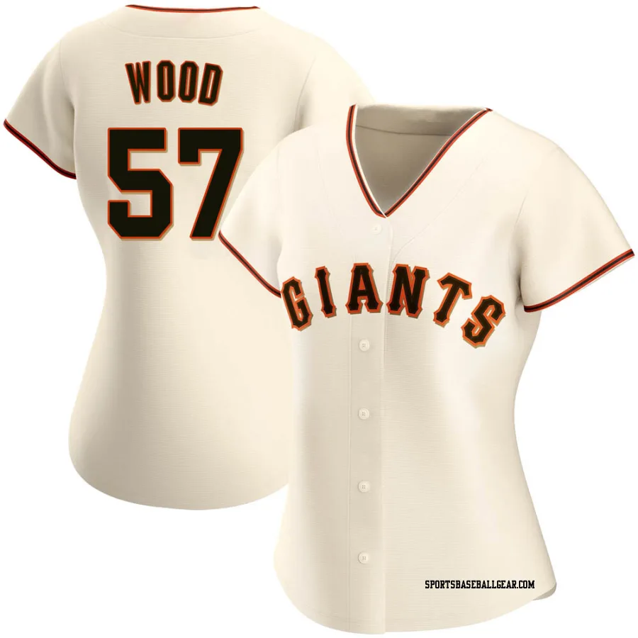 Alex Wood Women's San Francisco Giants Cream Replica Home Jersey