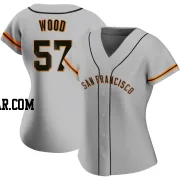 Alex Wood Women's San Francisco Giants Gray Authentic Road Jersey