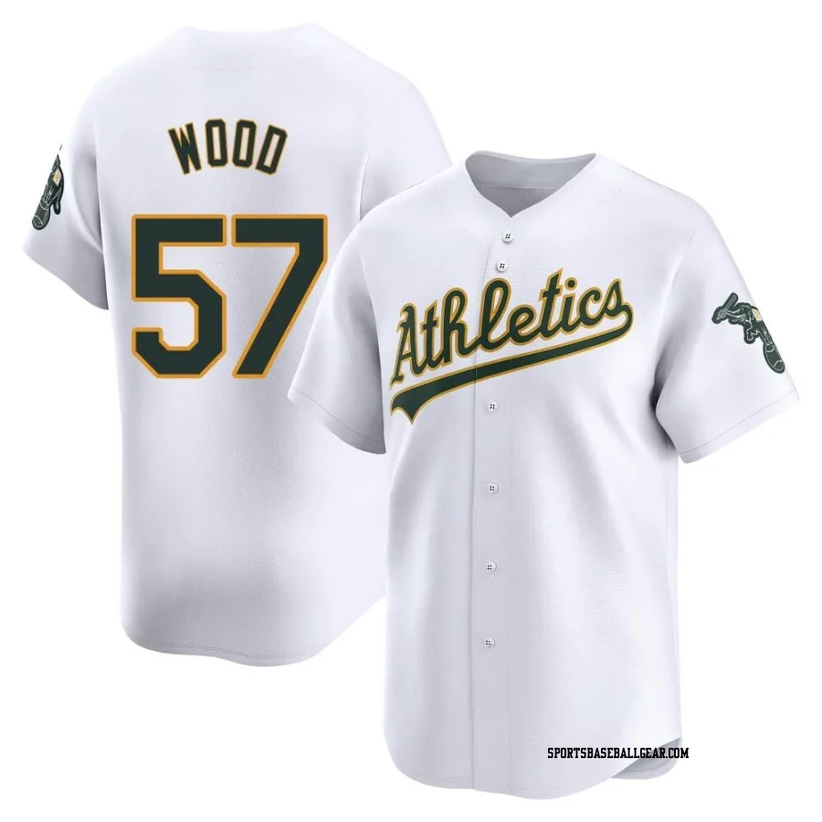 Alex Wood Youth Oakland Athletics White Limited Home Jersey