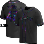 Alex Young Men's Cincinnati Reds Black Holographic Replica Alternate Jersey