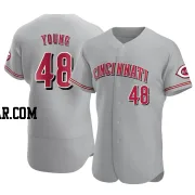 Alex Young Men's Cincinnati Reds Gray Authentic Road Jersey