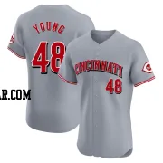 Alex Young Men's Cincinnati Reds Gray Elite Road Jersey