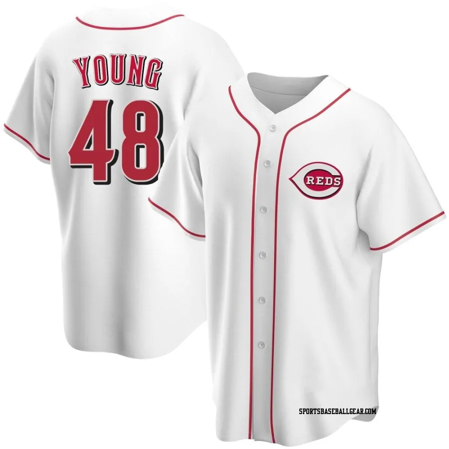 Alex Young Men's Cincinnati Reds White Replica Home Jersey