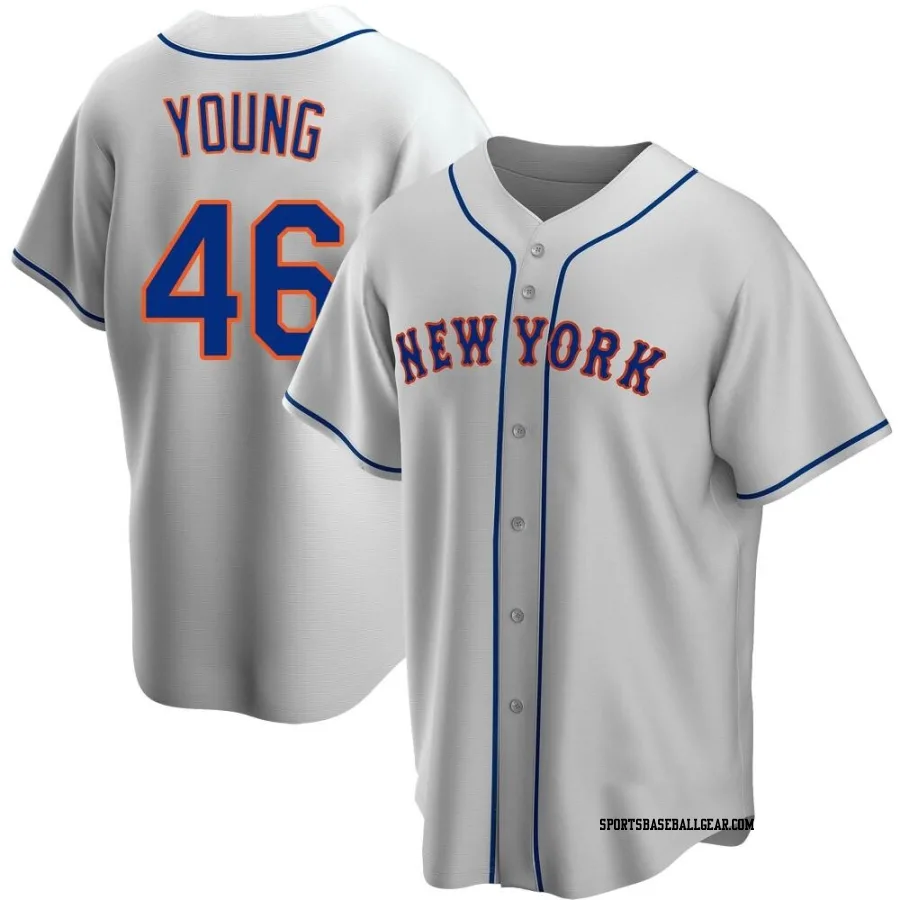 Alex Young Men's New York Mets Gray Replica Road Jersey